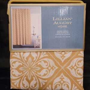 🌟 NWT - Lillian August gold medallion shower curtain